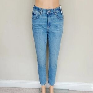 Loft Flower Emboidery Modern Skinny Jeans Pants